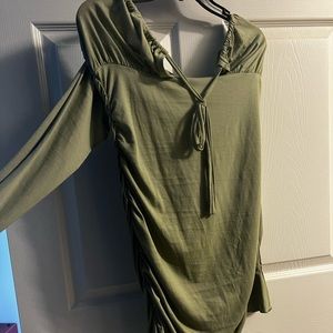 SHEIN OLIVE GREEN DRESS